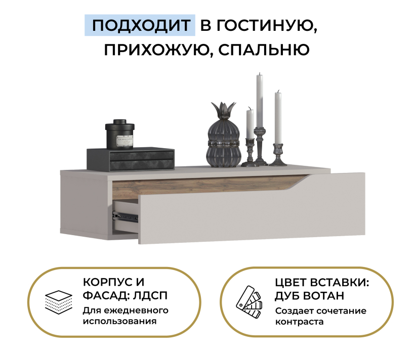 Настенные полки, Тумба подвесная Нова СБ-3623