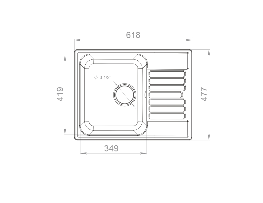 Кухонные мойки, Мойка GranFest QUARZ Z13