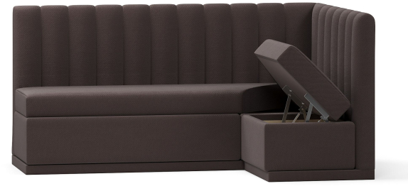 Кухонный угловой нераскладной диван Кафф, велюр