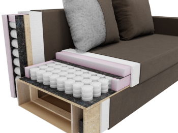 Прямой диван Генри,НПБ,еврокнижка,велюр