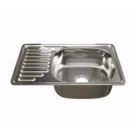 Кухонные мойки, Мойка врез 42х66 (0,6) прав, с сифоном