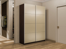 Шкафы-купе 2-х дверные, Шкаф-купе Прайм 2-х дверный Стекла фисташка/Доводчики 120х57х230