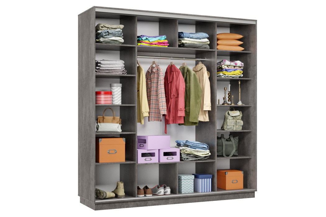 Шкафы-купе 3-х дверные, Шкаф-купе Премьер Лайт 34 (05;05;05) трехдверный