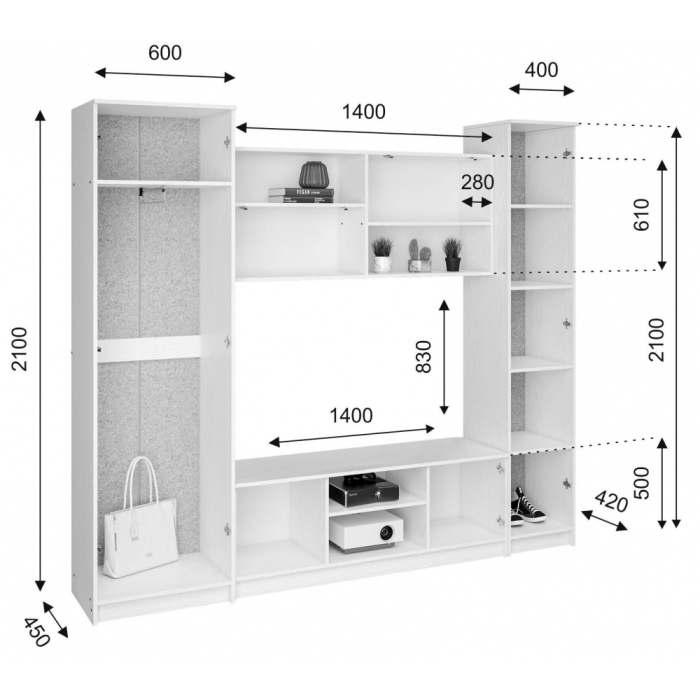 Стенки для гостиной, Гостиная Бертелена