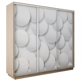 Шкаф-купе Экспресс 3-х дверный Фотопечать Шары Стекла 210х60х240