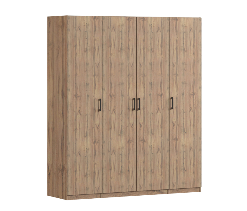 Для одежды, Шкаф четырехдверный Макс 2000 мм, вариант №3 (ЛДСП, корпус дуб вотан)