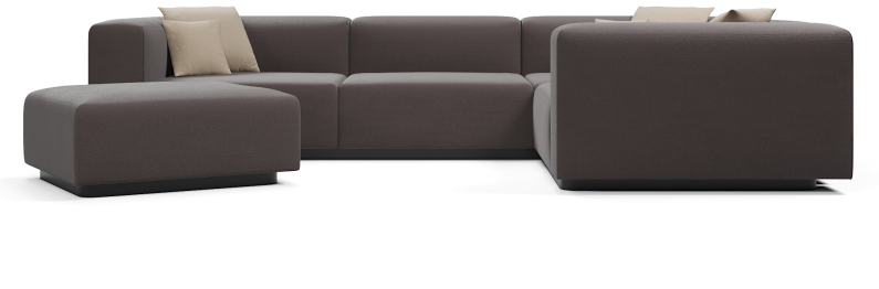 Диван угловой модульный нераскладной Наполи 3, велюр