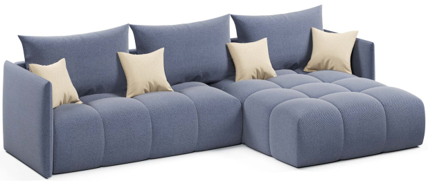 Диван угловой Лагуна еврокнижка, велюр