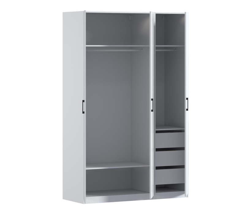 Для одежды, Шкаф трехдверный Макс 1500 мм, вариант №4 (ЛДСП)