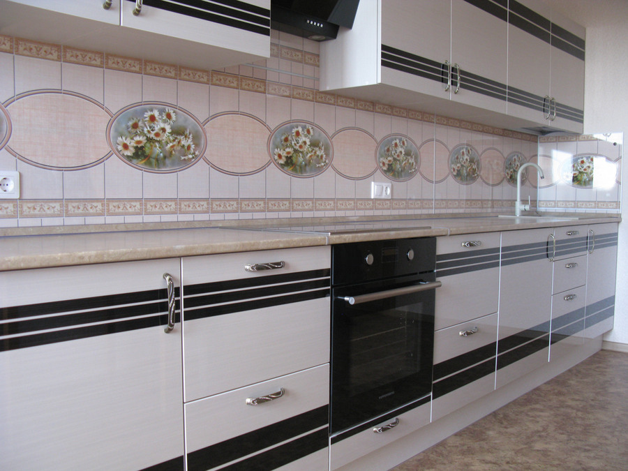 Стеновые панели из АБС-пластика, Кухонный фартук Барышня-крестьянка 1000x600x1.5 мм глянец