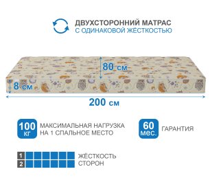 Столлайн / Матрас Здоровый сон-Дейл 800*2000