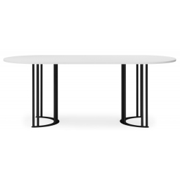 Стол Хьюго О 200 х 90 (черные ноги)