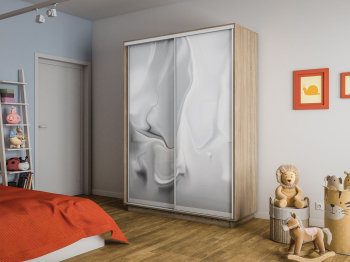 Шкаф-купе Экспресс 2-х дверный Фотопечать Шелк Стекла 140х45х220