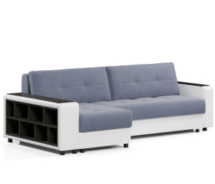 Диван-кровать угловой Атланта 2 еврокнижка,велюр+экокожа