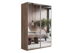 Шкафы-купе 2-х дверные, Шкаф Прайм дуо Зеркало+зеркало 2300 х 1200 х 570