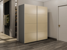 Шкафы-купе 2-х дверные, Шкаф-купе Эста 2-х дверный Стекла фисташка/Доводчик 200х66х240