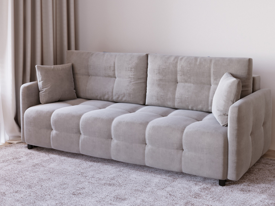 Диваны с ящиком для белья, Диван-кровать Квадро, велюр