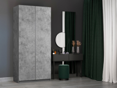 Шкафы распашные, Шкаф складной Е1 Локер ("Гармошка" с системой Push to Move/Левый)101х52,5х220 см, с полками