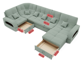 Модульный диван Майами-4,венеция,велюр