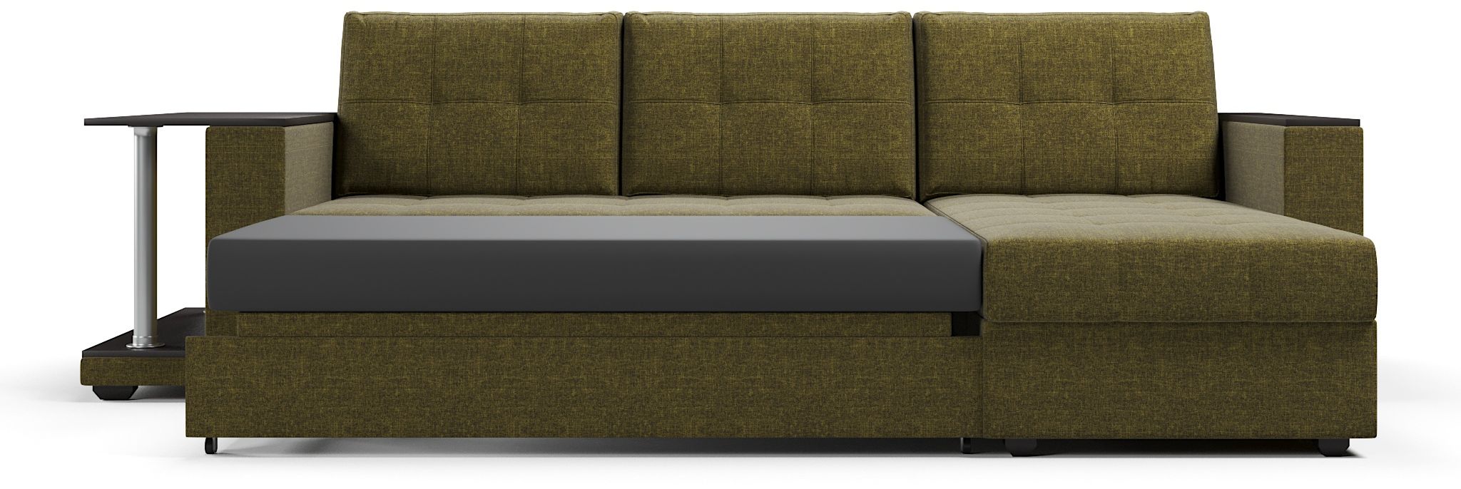 Диваны угловые в гостиную, Диван-кровать угловой со столом Атланта Классик 145 , рогожка