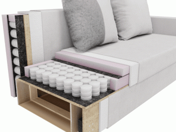 Прямой диван Сияние,НПБ,еврокнижка,велюр