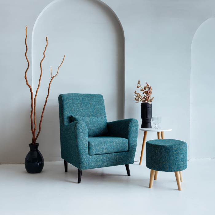 Пуф в прихожую, Пуф Лаки, рогожка