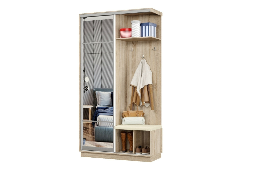 Прихожие, Прихожая Премьер 04 Лайт 11 Правая Мягкая