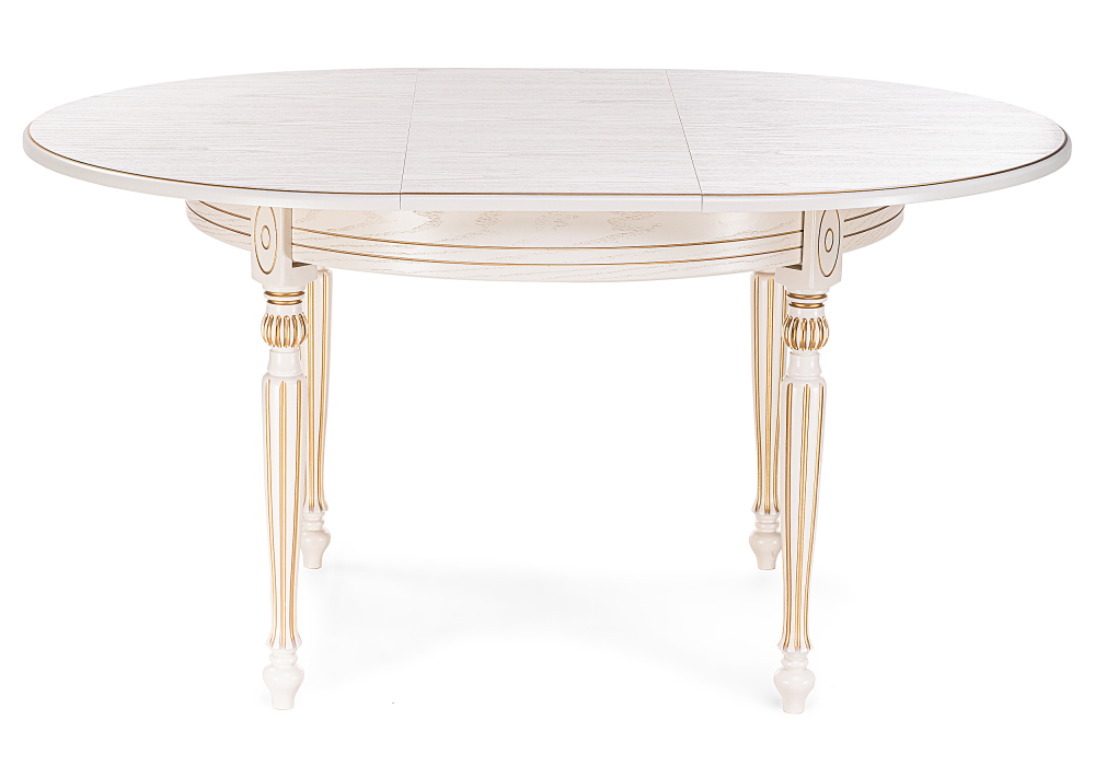Обеденные столы, Стол деревянный Брейзер  (молочный / золото)