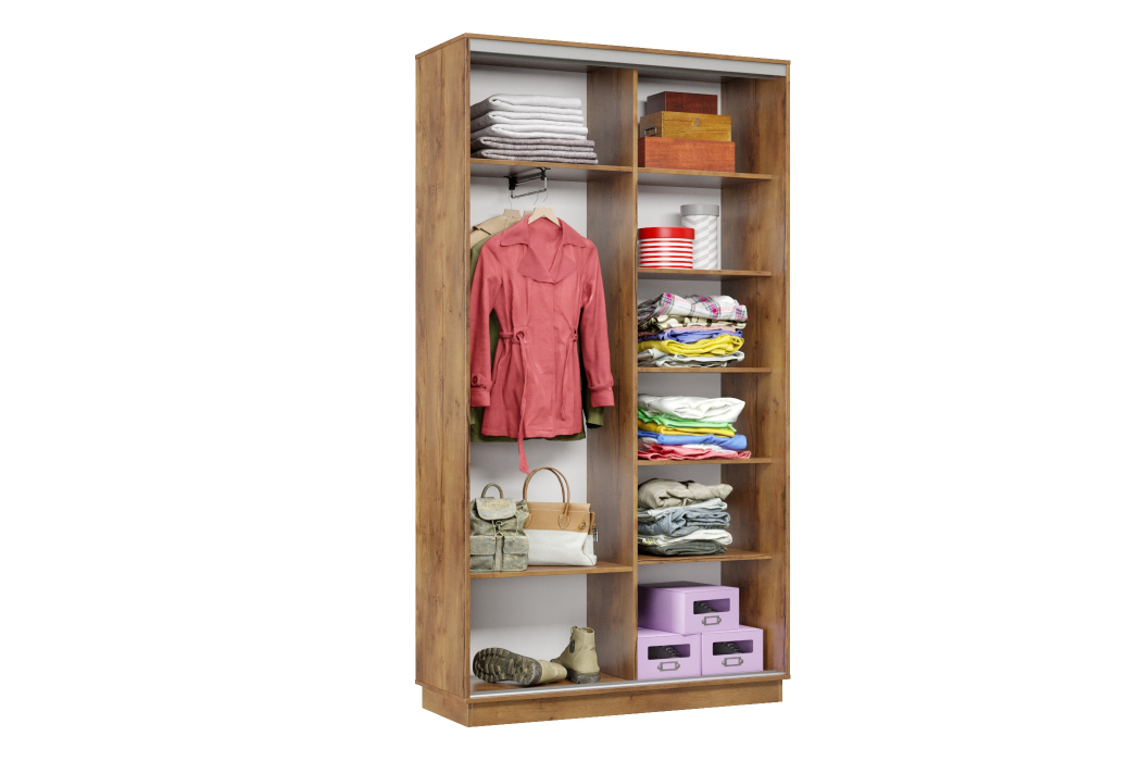 Шкафы-купе, Шкаф-купе Премьер Лайт МИНИ 01 (08;08) двухдверный