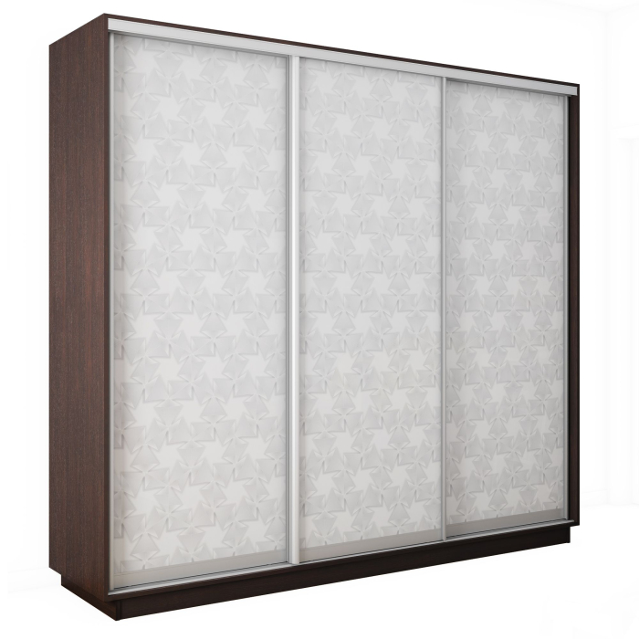 Шкафы-купе 3-х дверные, Шкаф-купе Экспресс 3-х дверный Фотопечать Калейдоскоп Стекла 240х60х220