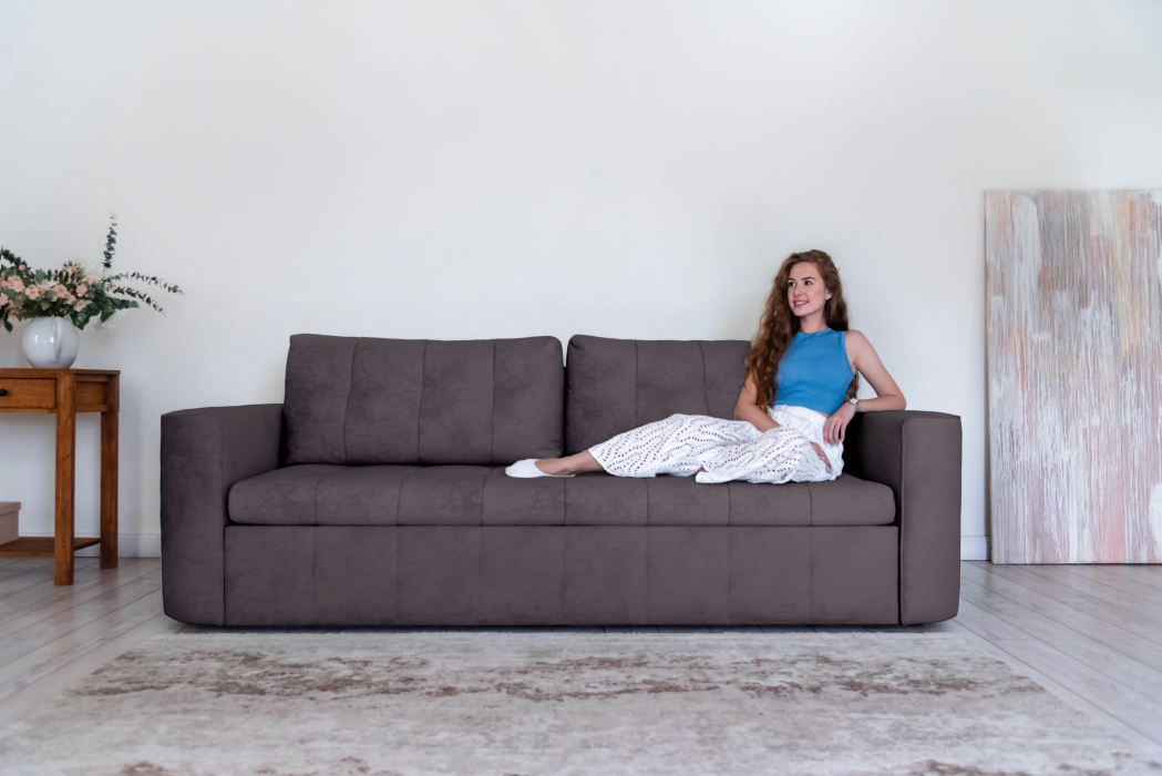 Диваны кровати со спальным местом, Прямой диван Boston, велюр