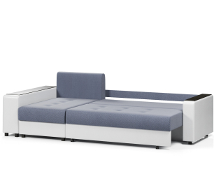 Диван-кровать угловой Атланта 2 еврокнижка,велюр+экокожа