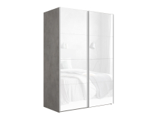 Шкафы-купе 2-х дверные, Шкаф-купе Эста Стекло белое+Стекло белое 180х66х240