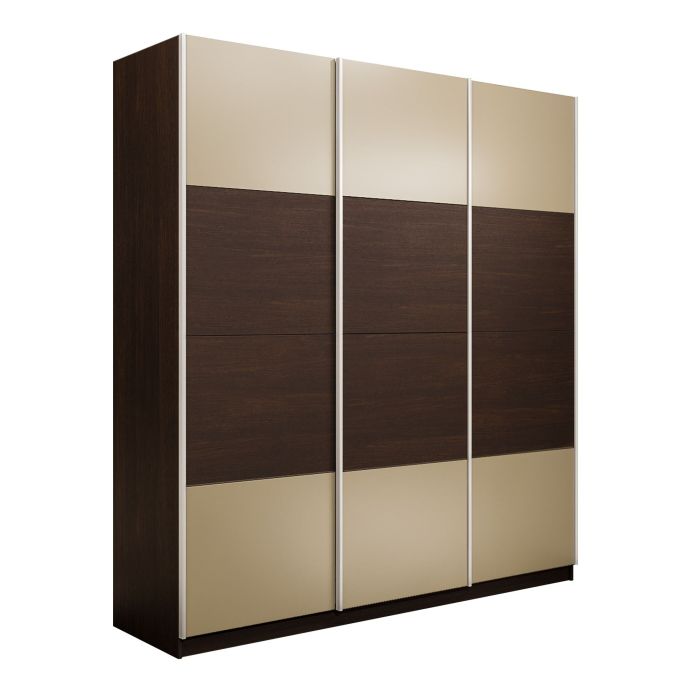 Шкафы-купе 3-х дверные, Шкаф-купе Эста 3-х дверный ДСП/Стекла фисташка/Доводчик 300х66х240