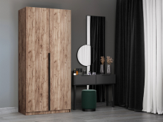 Шкафы распашные, Шкаф складной Е1 Локер ("Гармошка") 101х52,5х220 см, с полками и модулем