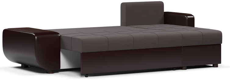 Диван-кровать угловой Атланта со столиком еврокнижка,велюр+экокожа