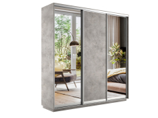 Шкафы-купе 3-х дверные, Шкаф-купе Экспресс Медиум (2 зеркала) трио 2200 x 1800 x 450