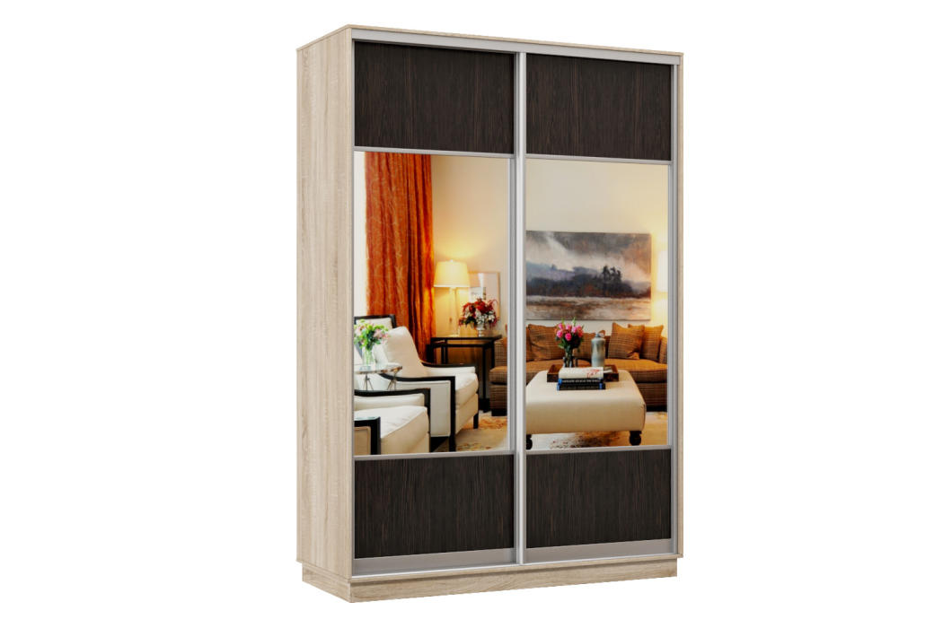 Шкафы-купе, Шкаф-купе Премьер Лайт 04 Мини (05;05) двухдверный