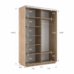 Шкаф-купе Экспресс 2-х дверный Фотопечать Квадрат Стекла 160х60х240
