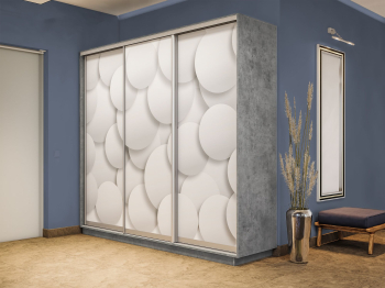 Шкаф-купе Экспресс 3-х дверный Фотопечать Шары Стекла 210х45х220