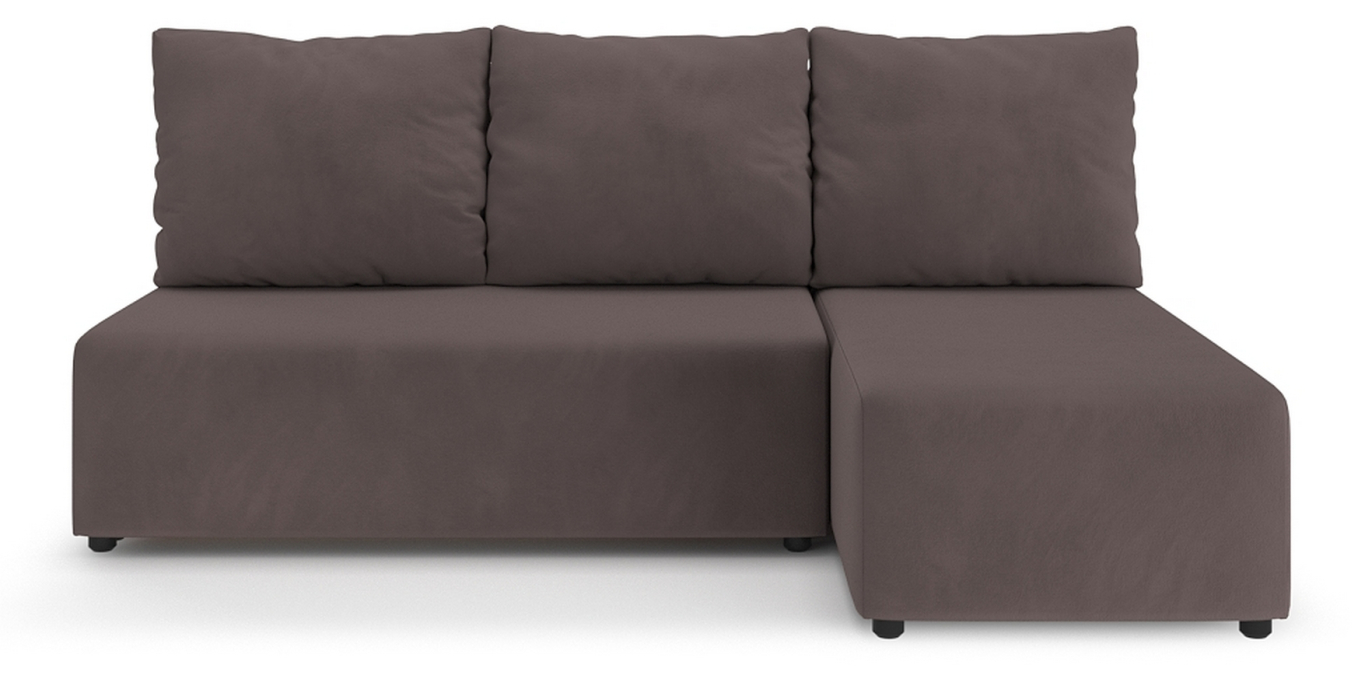 Диваны угловые в гостиную, Угловой диван Каир Lux, велюр, правый