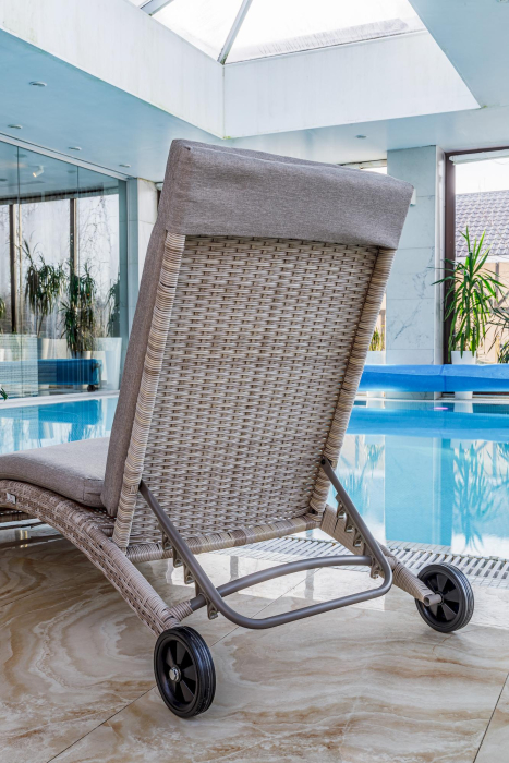 Шезлонги, Шезлонг AGATA бежевый с матрасом
