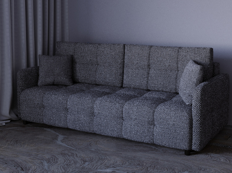 Диваны с ящиком для белья, Диван-кровать Квадро, велюр