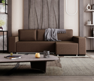 Угловой диван-кровать Маркиз, рогожка