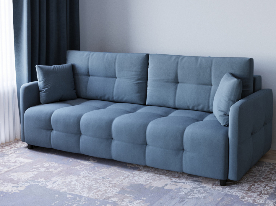 Диваны с ящиком для белья, Диван-кровать Квадро, велюр