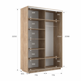Шкаф-купе Экспресс 2-х дверный Фотопечать Шары Стекла 160х60х220