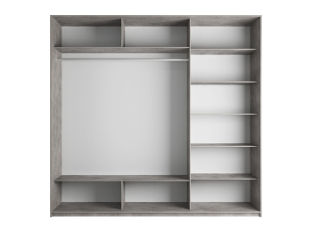 Шкаф-купе Прайм 3-х дверный Зеркала/Стекло черное/Доводчики 180х57х230