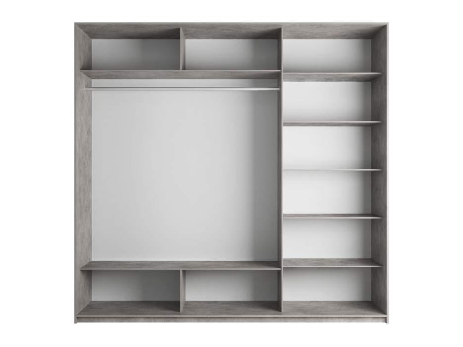 Шкафы-купе 3-х дверные, Шкаф-купе Прайм 3-х дверный Зеркала/Стекло черное/Доводчики 180х57х230