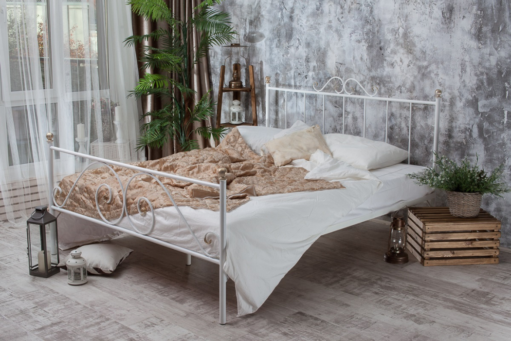 Кованые кровати, Кованая кровать Оливия 1.8 с двумя спинками
