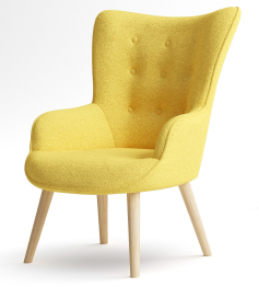 Кресло интерьерное Шелли, искусственный мех